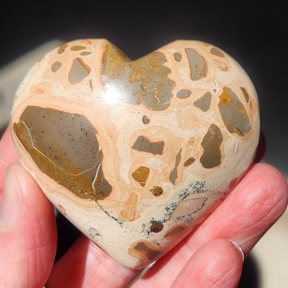 Other - Peruvian Leopardite Jasper Heart Mineral Natural Stone Valentine